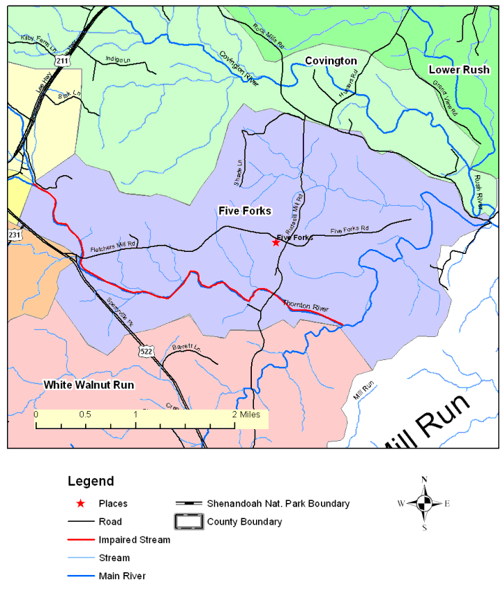 Five Forks, Overview Map